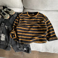 Striped knitted sweater t-shirt baby girl sweater