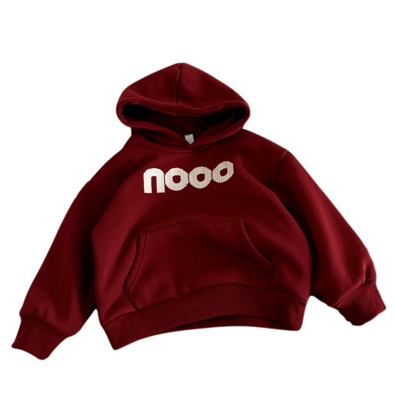 Girls' Velvet Top Children's Autumn/Winter Baby Hoodie
