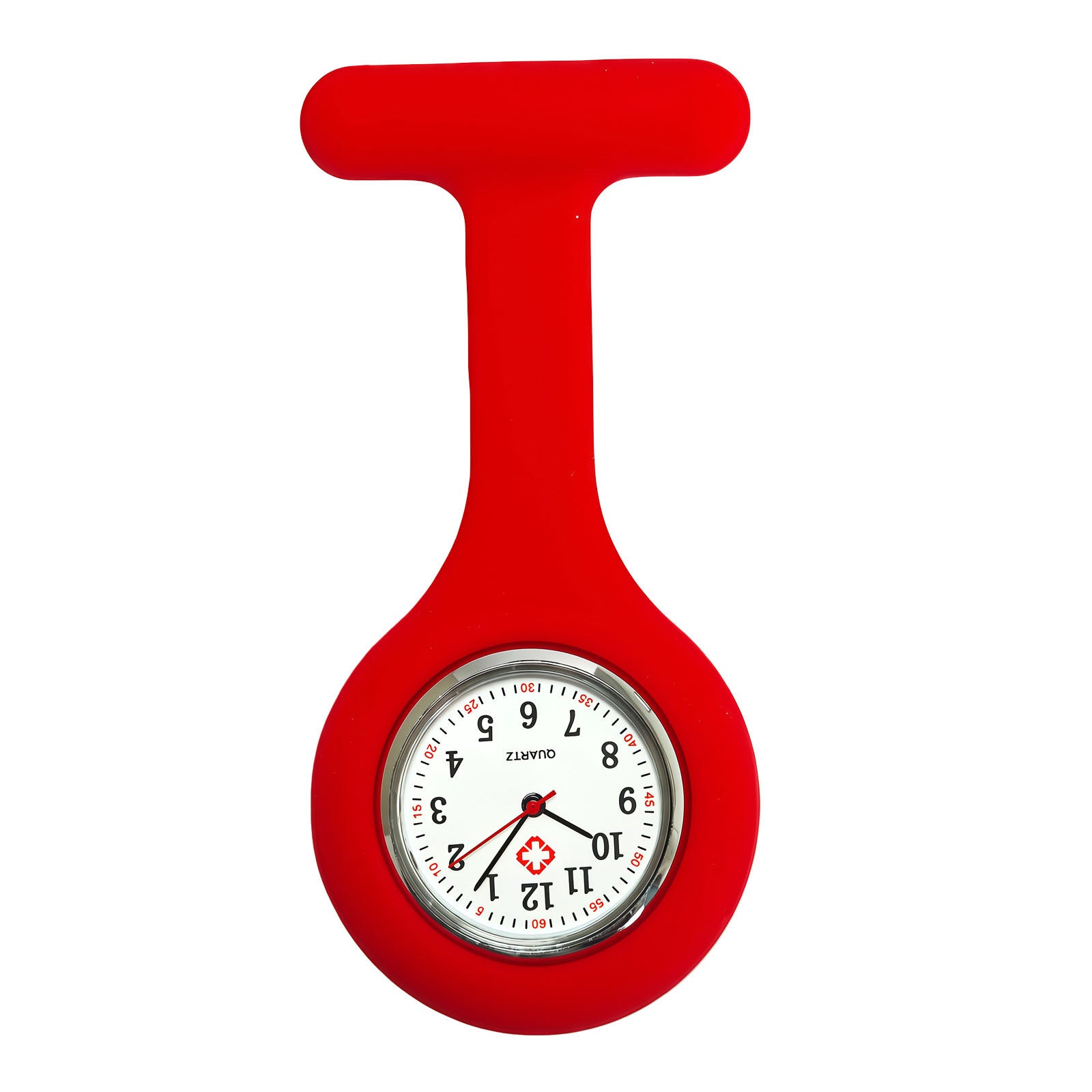 Colorful Silicone Nurse Solid Color Student Exam Pocket Watch Simple Chest Watch Round