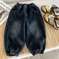 Children's velvet children's clothing and boys' one-piece velvet jeans