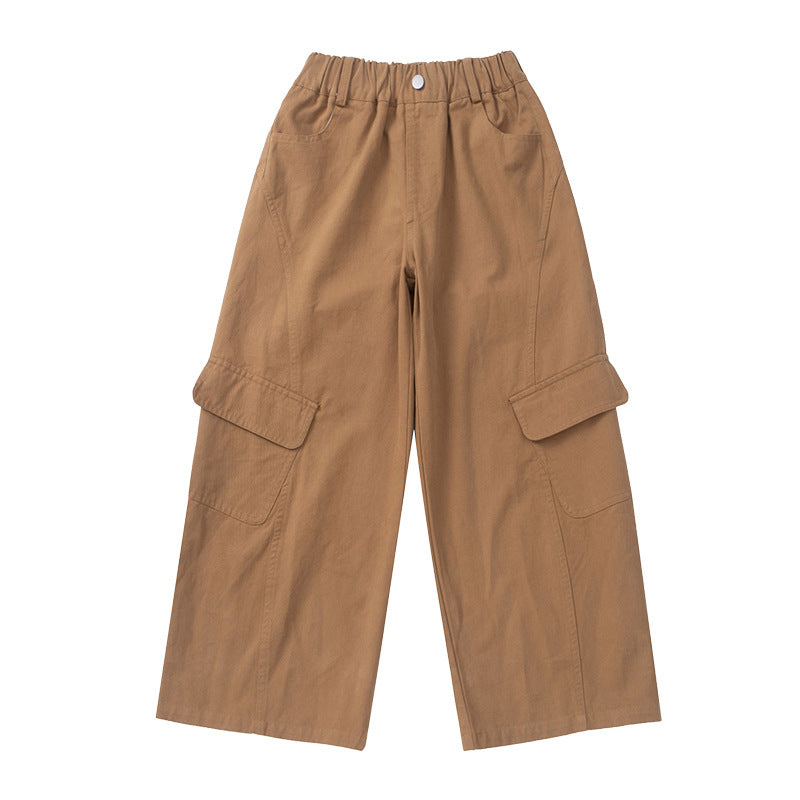 Girls' Cargo Pants Stylish Straight Leg Cargo Pants