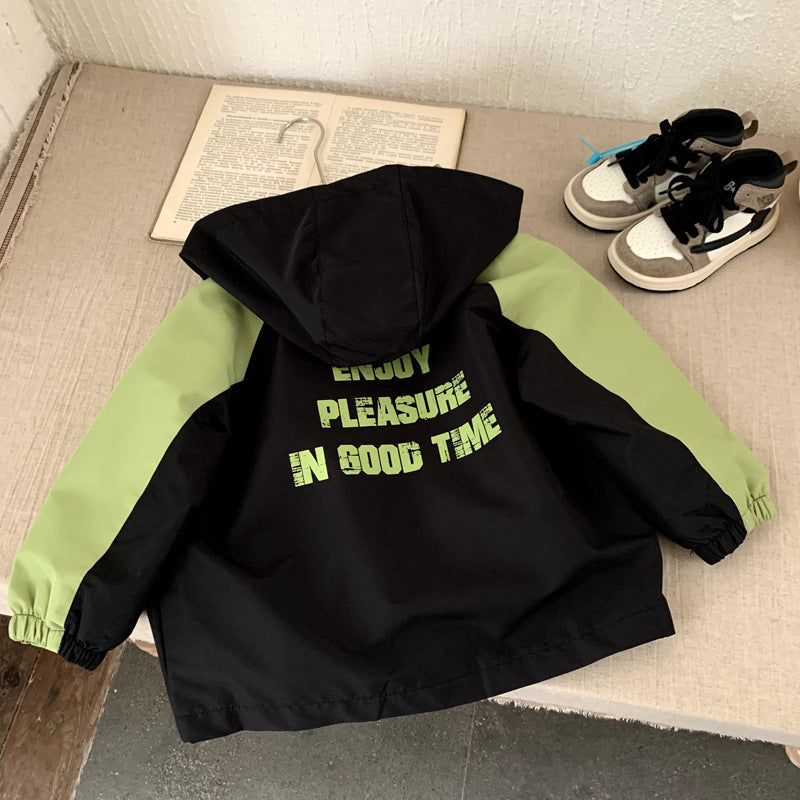 Children's hooded jacket Spring and Autumn style boys' assault jacket