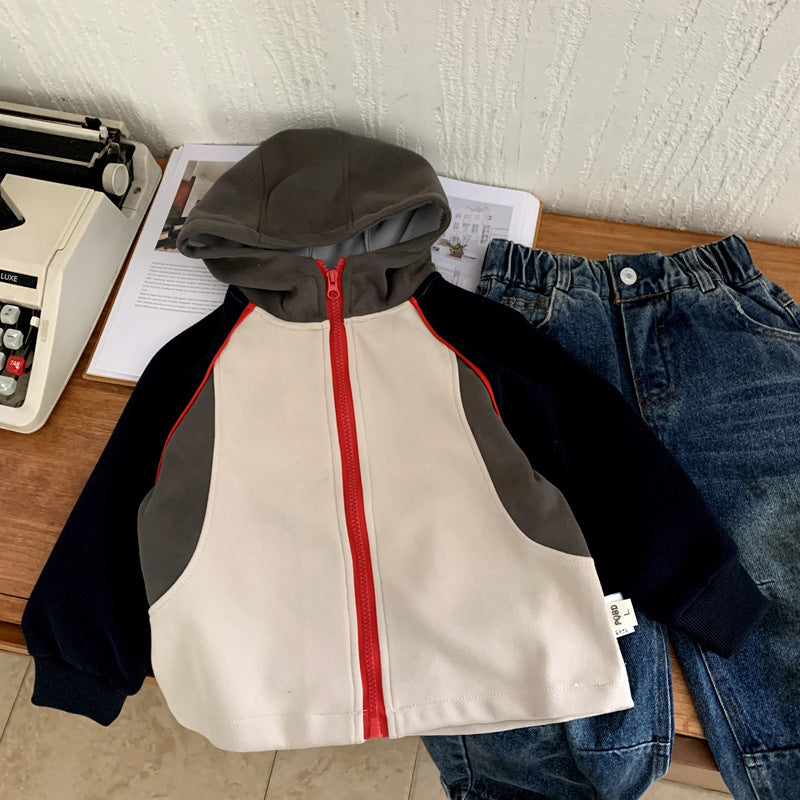 Boys' outerwear children's spring hoodie sportswear