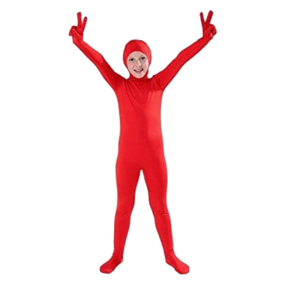 Multi-color Lycra Full-body Zentai Plain Hand and Foot Bodysuit for Halloween Stage Performanc