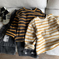 Striped knitted sweater t-shirt baby girl sweater