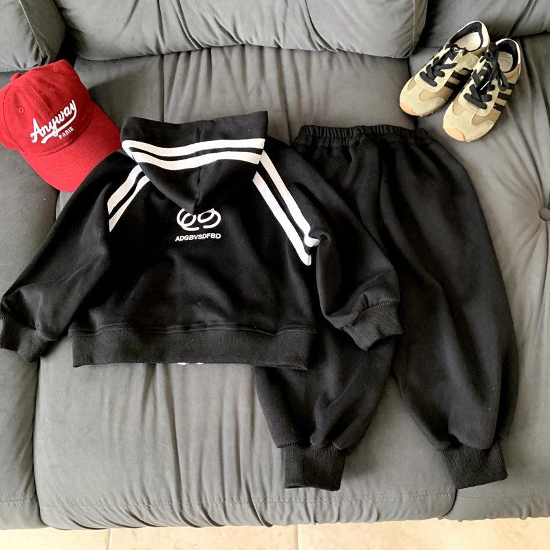 Red leisure sports two-piece set