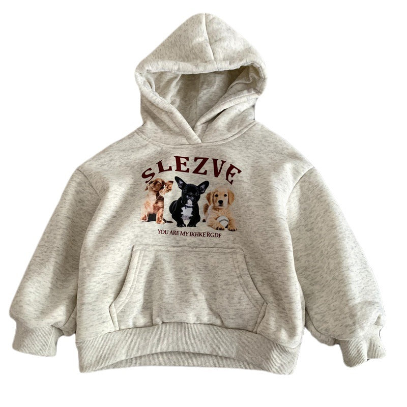 Children's Velvet Hoodie Winter Clothes for Boys
