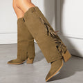 Botas Western Otoño-Invierno con Tachas, Flecos y Tacón Alto – Mujer