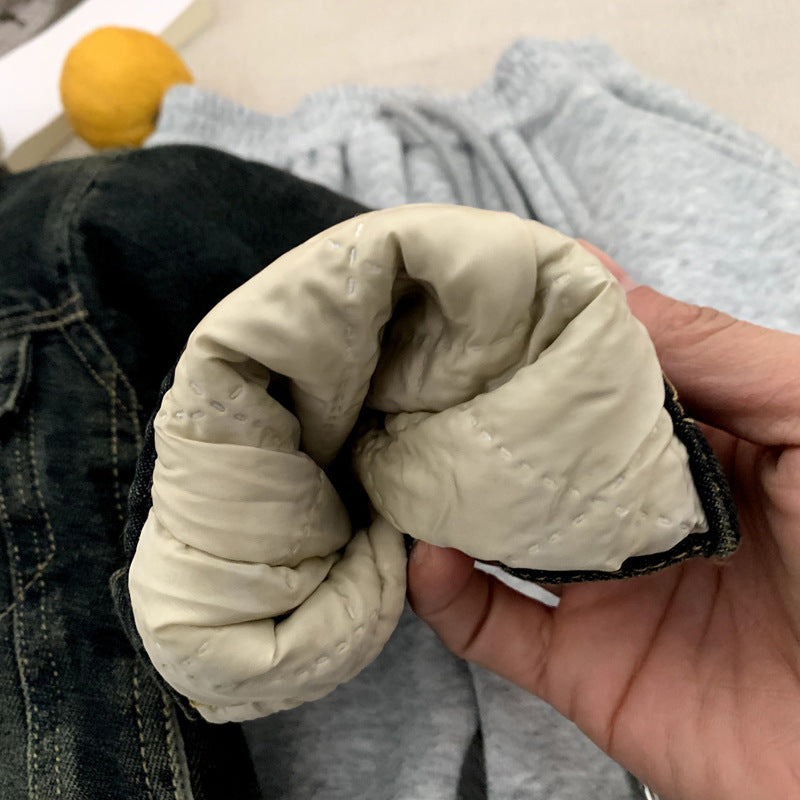 Children's denim jacket with fleece top boys' jacket