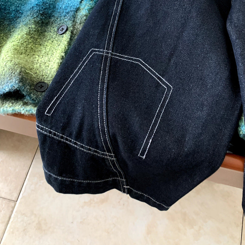 Children's versatile original color jeans