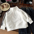 Warm jacket zipper stand up collar versatile top
