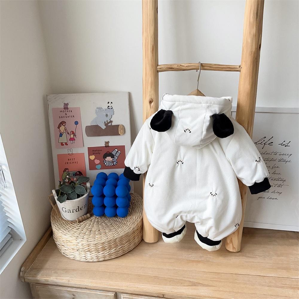 Onesie Baby Outfit Cute Cartoon Design Thick Warm