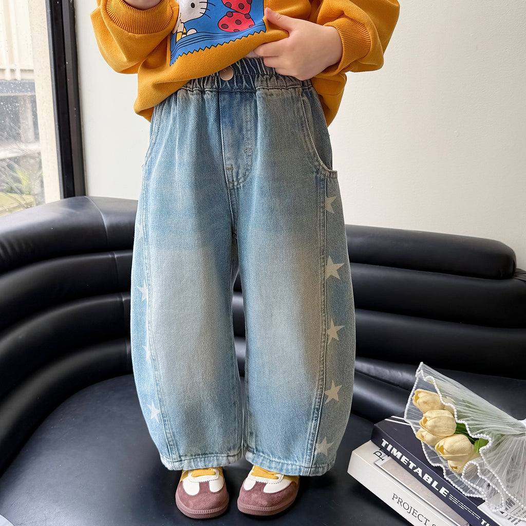 Children's Star-shaped Curved Knife Pants