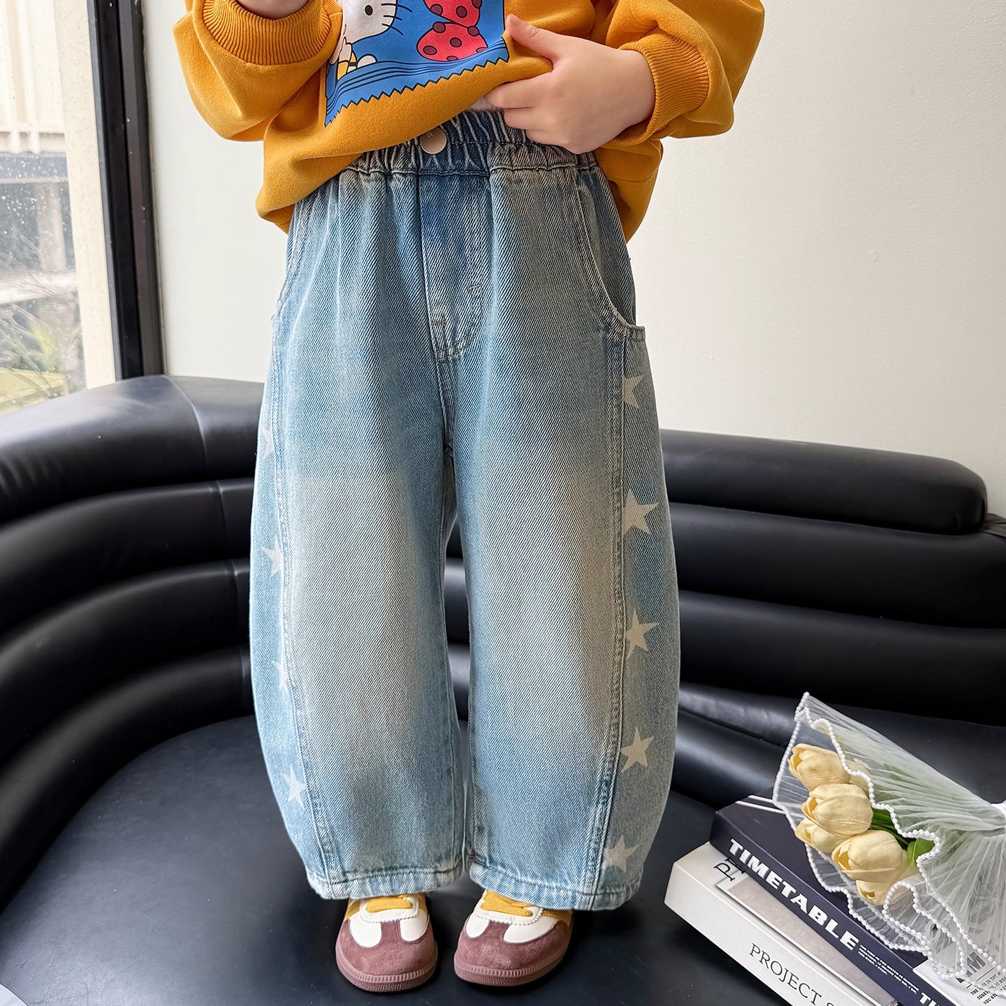 Children's Star-shaped Curved Knife Pants