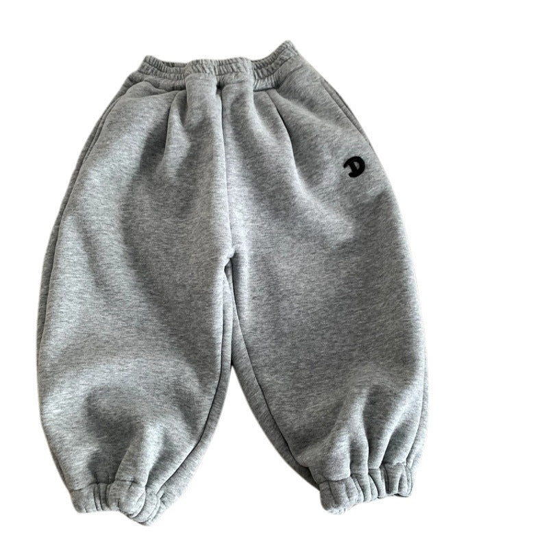 Thick casual versatile pants for autumn and winter