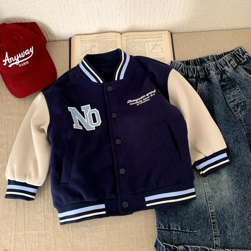 Color blocked spring and autumn versatile casual jacket