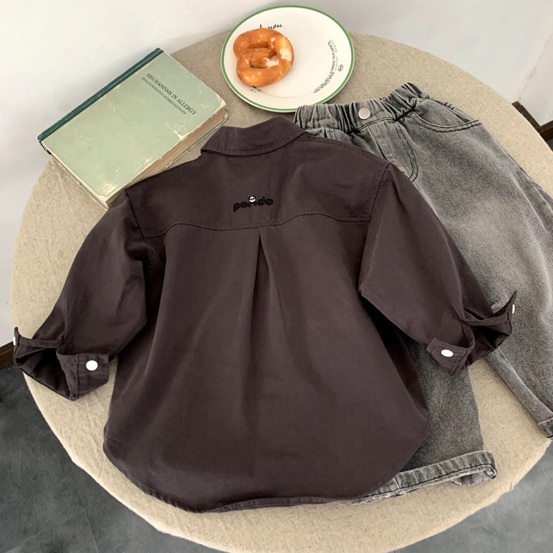 Boys' shirts children's shirts spring and autumn styles