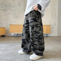 Boy's Camouflage Cargo Pants  Kids Big Kids Junior High School Students Straight Loose Boys Casual Long Pants