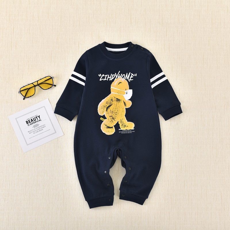 Baby  Long Sleeve Onesie Cute Cartoon Stylish Baby Boy Suit