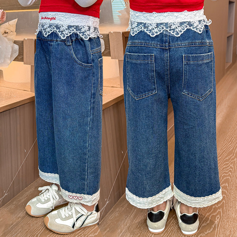 Children's Heart Lace Straight Leg Jeans