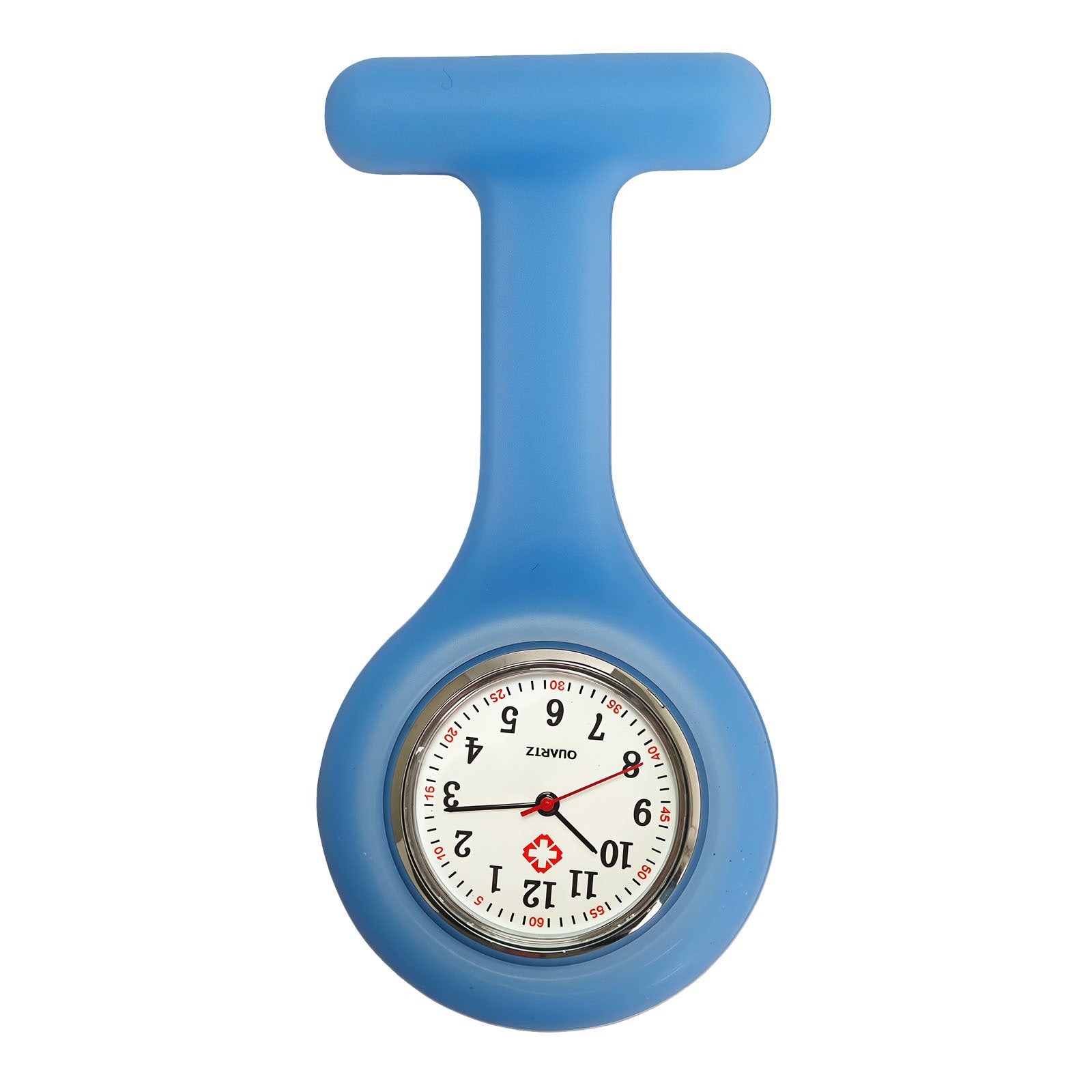 Colorful Silicone Nurse Solid Color Student Exam Pocket Watch Simple Chest Watch Round