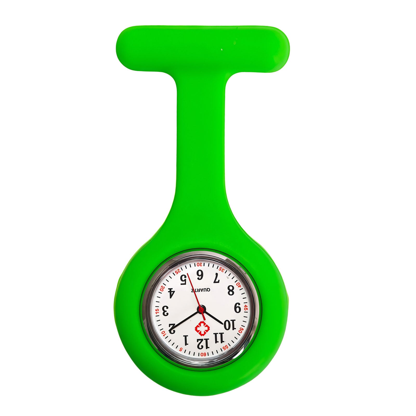 Colorful Silicone Nurse Solid Color Student Exam Pocket Watch Simple Chest Watch Round