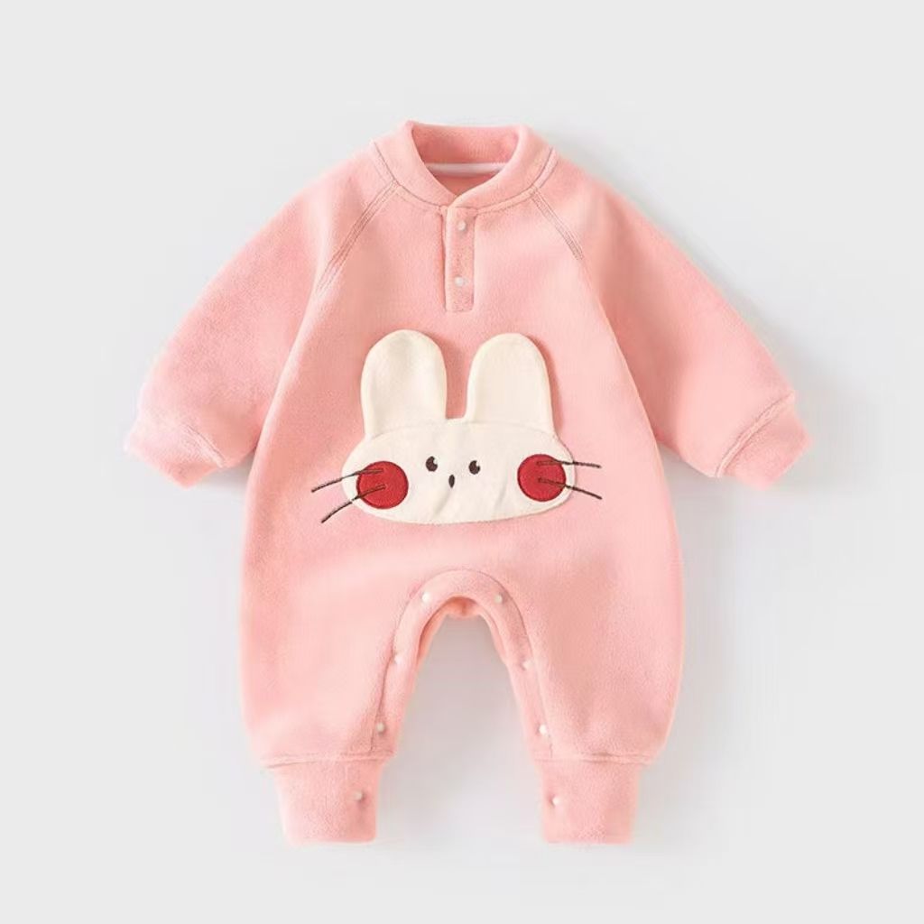 Warm Onesie, Newborn Baby Thickened Clothing, Cute Cartoon Romper