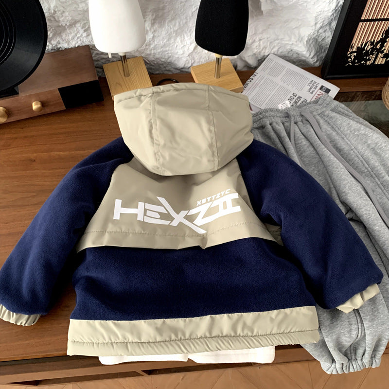 Girls' thick top boys' winter cotton jacket