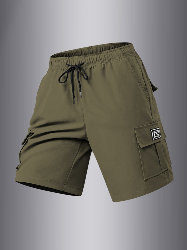 size standard summer cargo shorts for men, casual outdoor hiking multi-pocket shorts