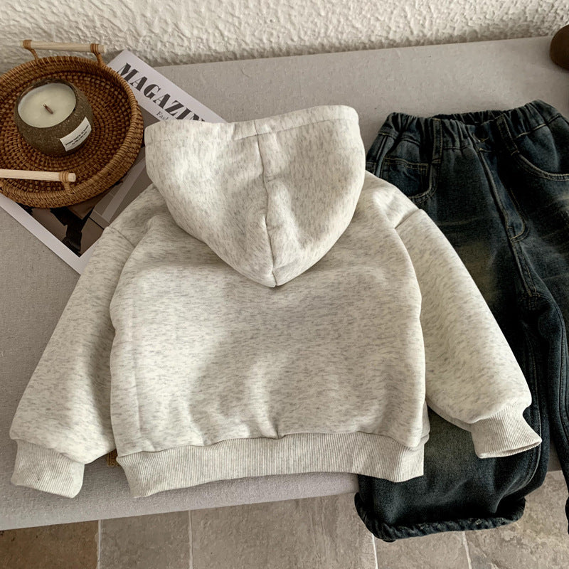 Children's Velvet Hoodie Winter Clothes for Boys