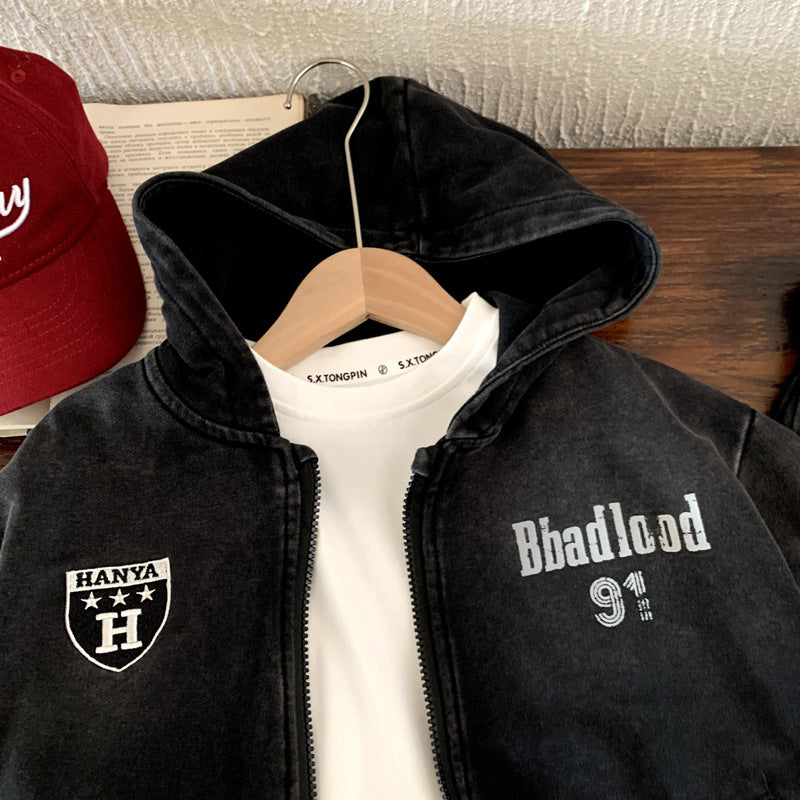 Two piece set of loose pants for baby boys