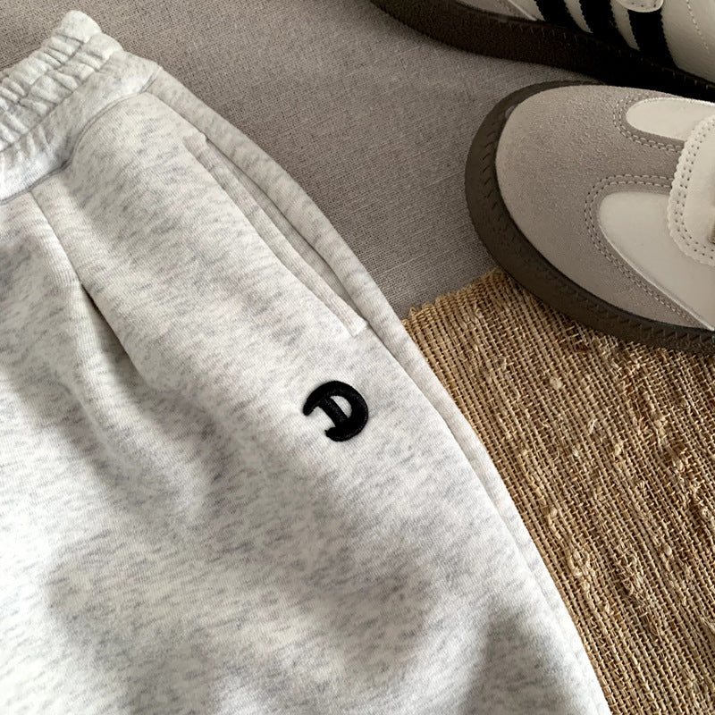 Thick casual versatile pants for autumn and winter