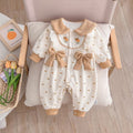 Baby  Romper, Sweet Girl Baby, Cute Princess Look, Stylish Outing Double-Layered Crawler Suit