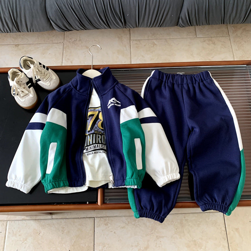 Children's Autumn Clothing and Boys' Sports Set for Spring and Autumn
