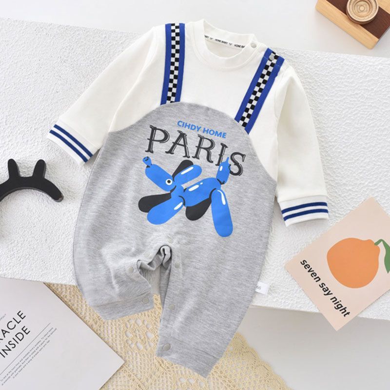 Newborn Baby Romper, Cartoon Two-Piece Style