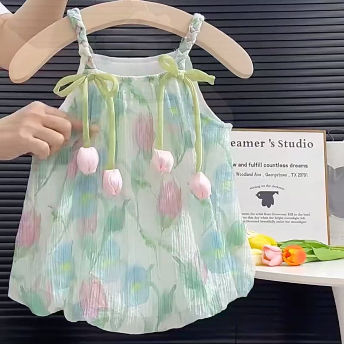 Cute Baby Girl  Romper, Thin Sleeveless Princess Style Onesie