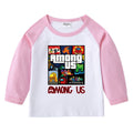 Children's T-shirt with round neck cartoon long sleeves