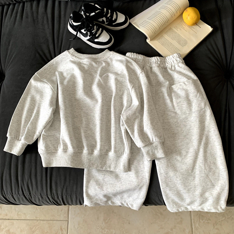 Loose sweatshirt girls' sweatpants two-piece set