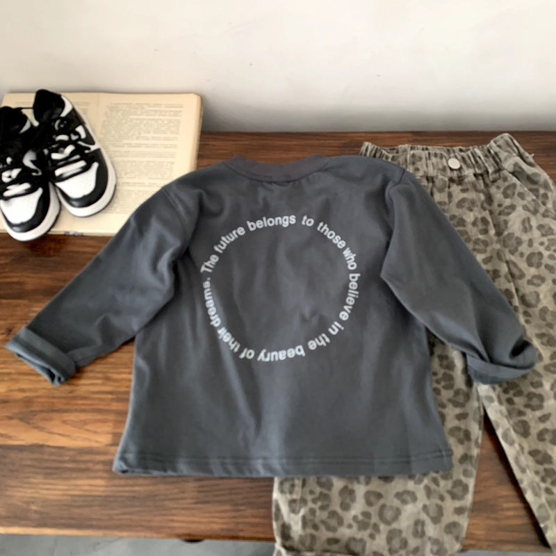 Boys' autumn T-shirt children's long sleeved base shirt