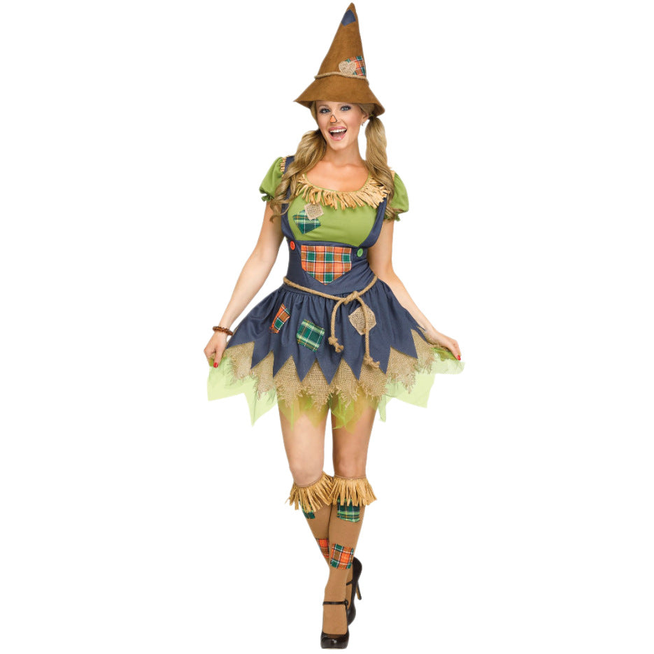 Halloween Scarecrow Costume Women Stage Performance Costume Anime Cosplay Outfit