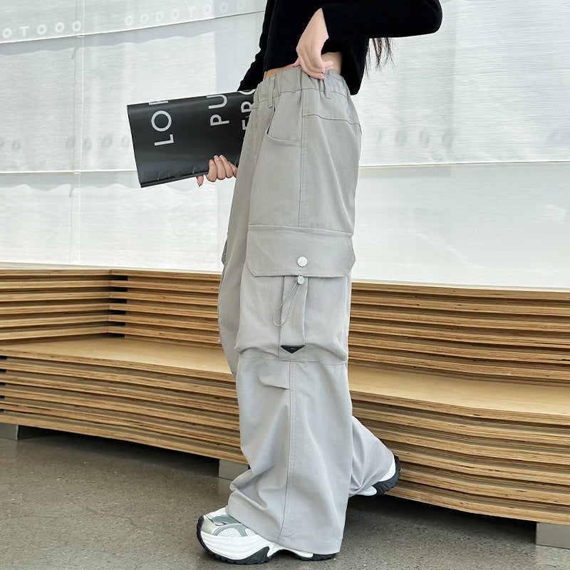 Casual Wide Leg Cargo Pants for Girls