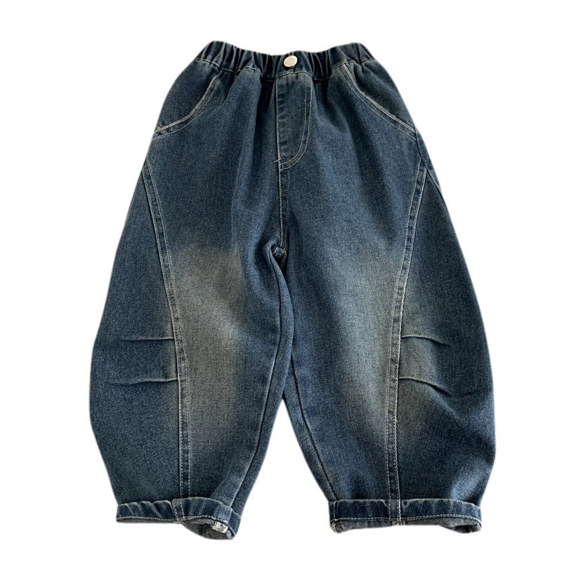 Boys' denim spring and autumn children's pants