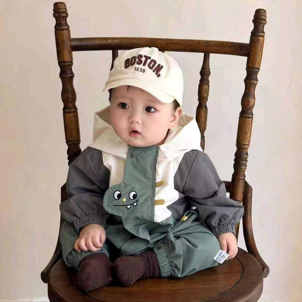 Baby Long Sleeve Overall, Boys Infant Double Layer Cute Cartoon Outdoor Romper