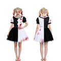 Women's Cosplay Clown Dress with Lace Overlay, A-line Silhouette, Terrifier Horror Costume, Halloween Party Dress