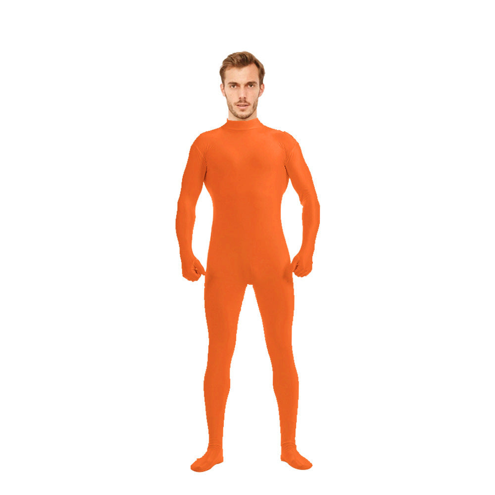 Multi-color Lycra Full-body Zentai Plain Hand and Foot Bodysuit for Halloween Stage Performanc