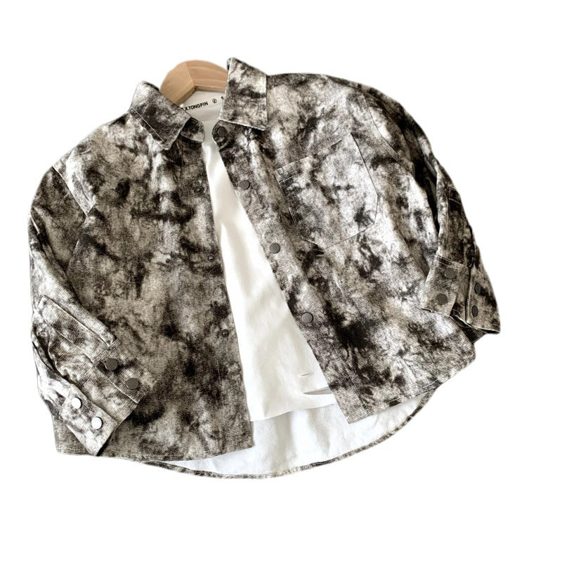 Boys' autumn shirt children's long sleeved jacket