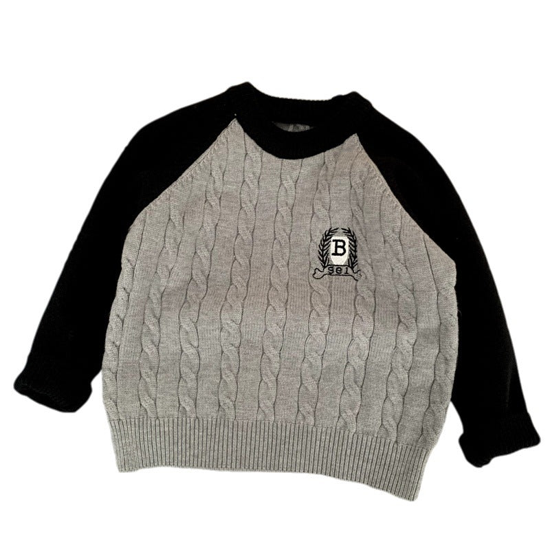 Children's knitted sweater for warmth boys' sweater