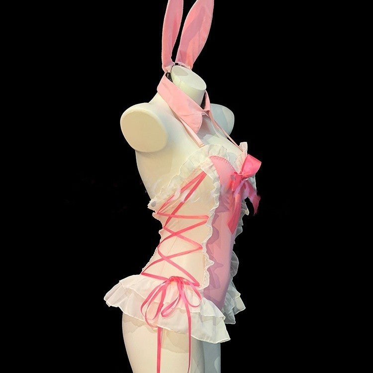 Sexy Hot Girl Cos Maid Costume Pure Lust Style Role Play Jumpsuit Nightgown Qqny Intimates High-End