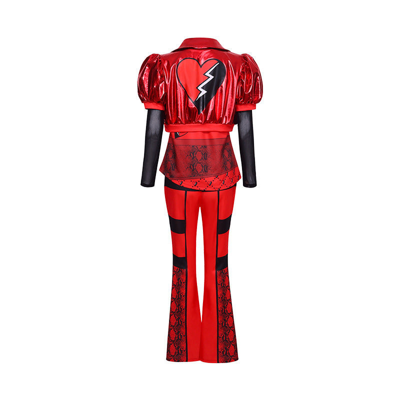 Halloween Descendants 4 Movies Same Four-Piece Suit Foreign Trade Children's Dress Women's Clothing Red Stage Performance Costume