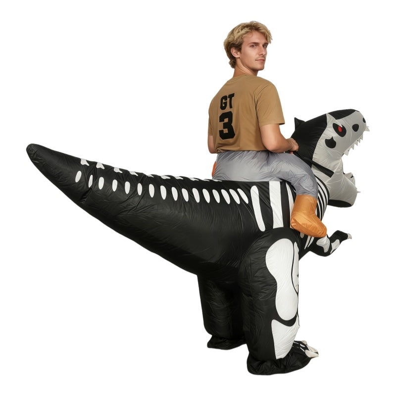 Halloween Zombie Tyrannosaurus Rex Dress-up Costume Funny Atmosphere Dress-up Stage Performance Skull Tyrannosaurus Rex Inflatable Suit